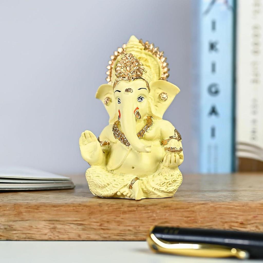 Lord Ganesha Idol for Car Dashboard – Divine Ganesha Murti | Home & Office Decor | Symbol of Prosperity and Good Fortune