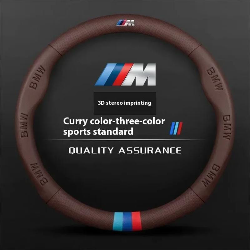 AYCCV1 NEW Car 3D Embossing Ventilate Steering Wheel Cover For BMW M Power M3 M4 M5 E36 E39 E46 E60 F10 F15 F20 F25 F30 G30 X1 X3 X5