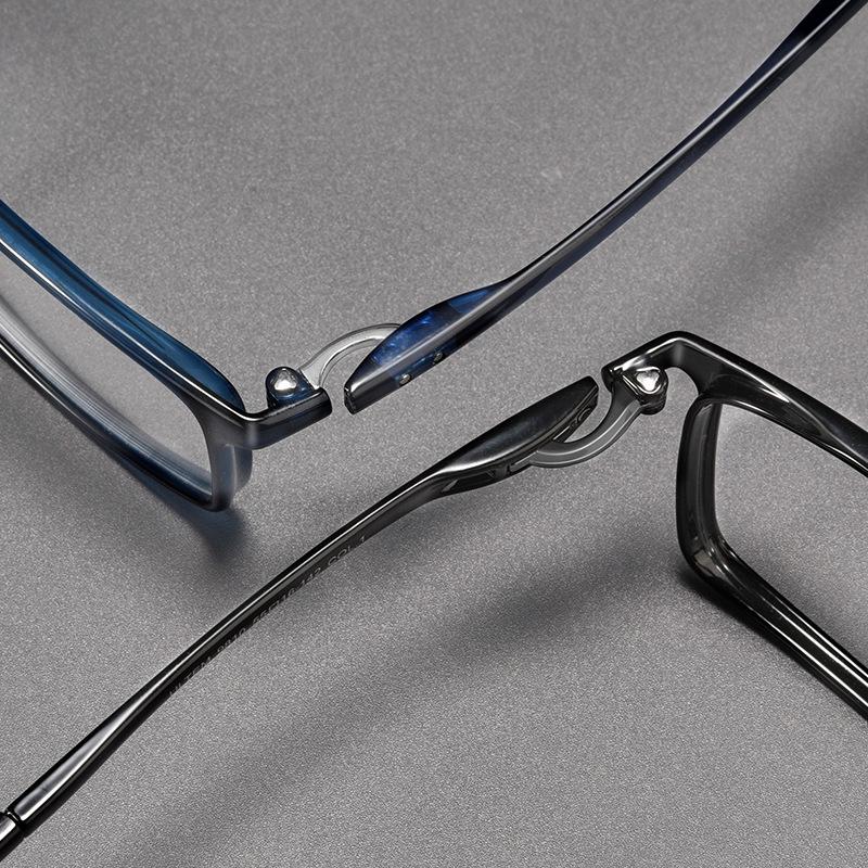 Herren Vollrand Myopie Brillengestell - Kunststoff & Stahl, Modell 9810