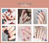 Solid Color Cat Eye UV Gel Nail Stickers: Waterproof, Long-Lasting, Light-Curing, Semi-Cured Nail Art.