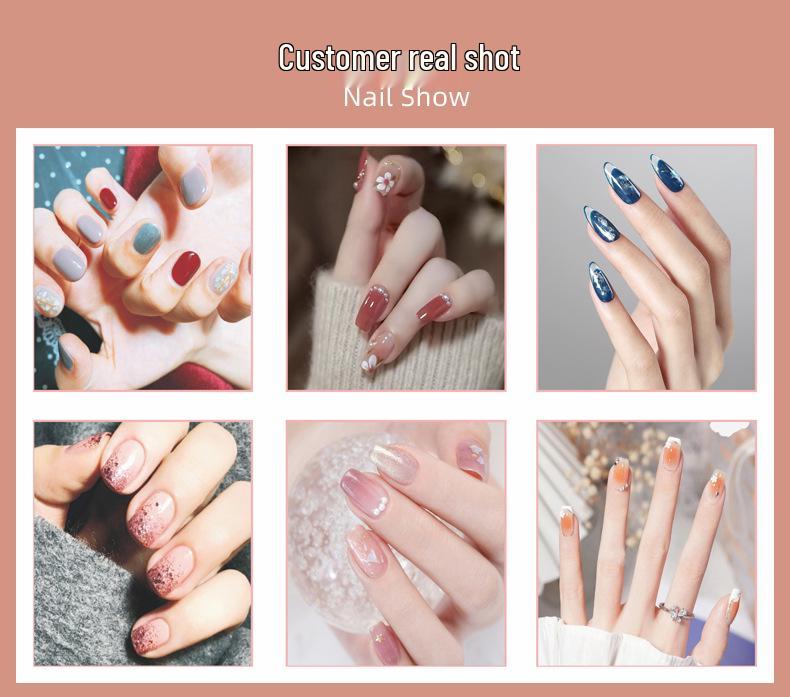 Solid Color Cat Eye UV Gel Nail Stickers: Waterproof, Long-Lasting, Light-Curing, Semi-Cured Nail Art.