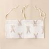 Pure Cotton Baby Bed Bumper & Hanging Bag with Double Pockets for Bottles and Diapers