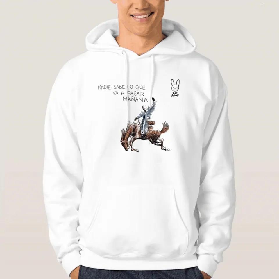 Bad Bunny Album Graphic Hoodies Men Women Vintage Long Sleeve High Quality Fleece Warm Sweatshirts Pullover Tracksuit Female Male Clothing