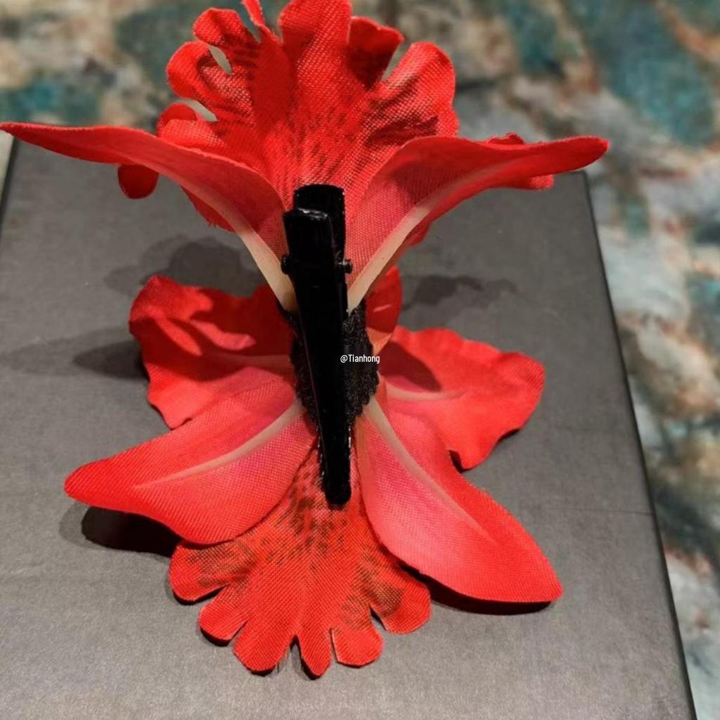 Double Bloom Orchid Hair Clip: Beach Vacation & Performance Accessory for Photo or Video Shoots