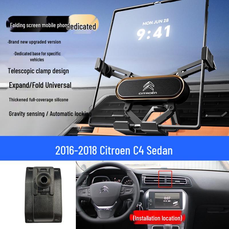 Folding Phone Holder for Citroën Elysee, Tianyi, C5, Versailles C5X, C4L / C4 Sega Models