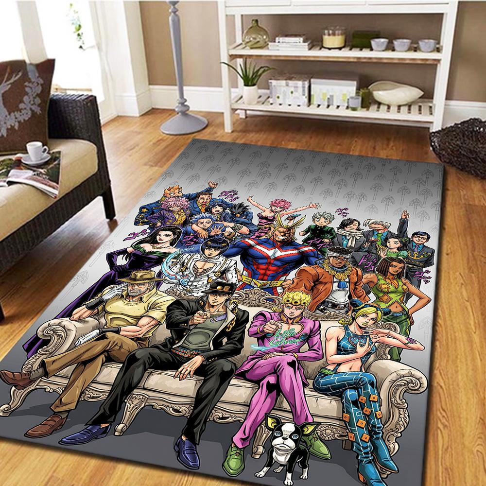 JoJo's Bizarre Adventure  Carpet Floor Mat Home Room Decor Gamer Bedroom Washable Non Slip Large Area YUN6512