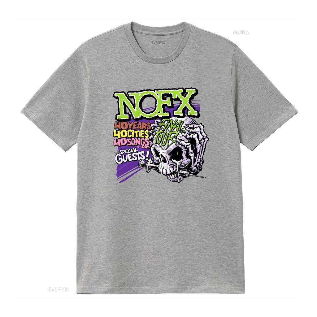 Vintage Nofx T-Shirt Final Tour 2023 Punk Rock Band 40 Jahre Städte Lieder Mit Speziellen Gästen vintage Gewaschenes Grafik-T-Shirt für Herren Weich