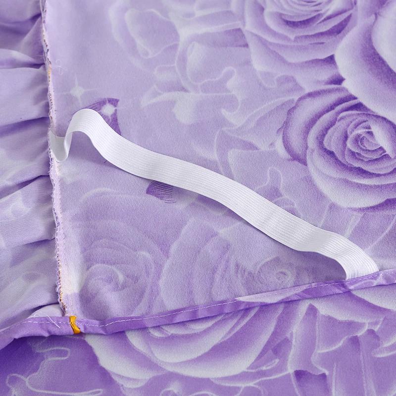 3PC Bedding Set (1xsheet+2xpillowcase)Bed Sheet Ruffled Bed Skirt Fitted Double Bedspread Mattress Cover Bedding Bedsheet Bedspread with Pillowcases