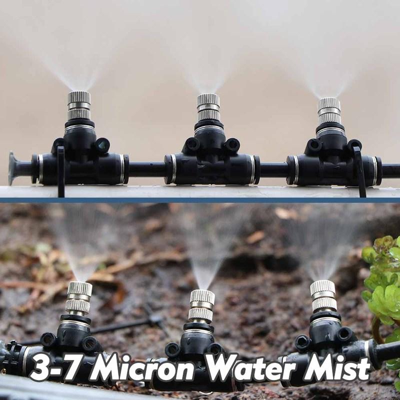 6mm Low Pressure Misting Nozzles 0.15-0.8mm Fine Atomizer Sprayer Slip Lock Quick for Garden Irrigation Humidification Cooling
