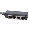 RJ45 Networking Splitter Adapter 4 Port Cable Expansion for Schools and Conference Room Easy to Use