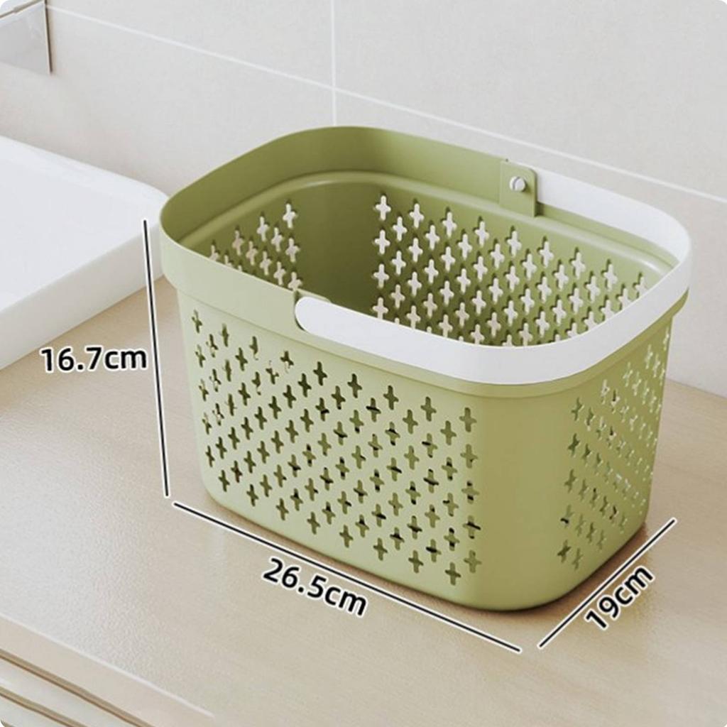 Portable Shower Tote Easy to Clean Draining Bath Basket Plastic Shower Basket Multipurpose Household Storage for Students