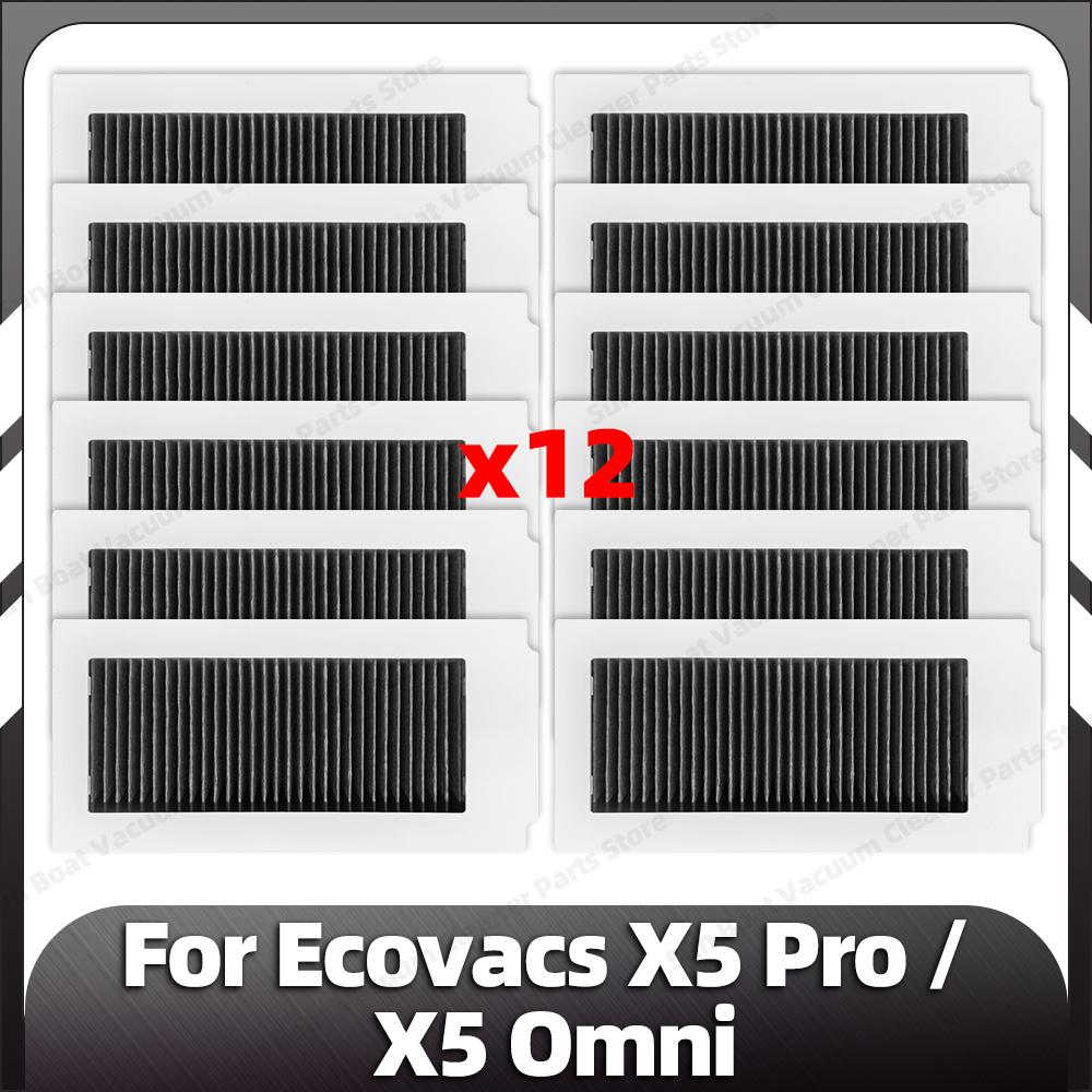 Compatible for Ecovacs X5 Pro / X5 Omni Replacement Main Side Brush HEPA Filter Mop Pads Dust Bags Spare Parts Accessories