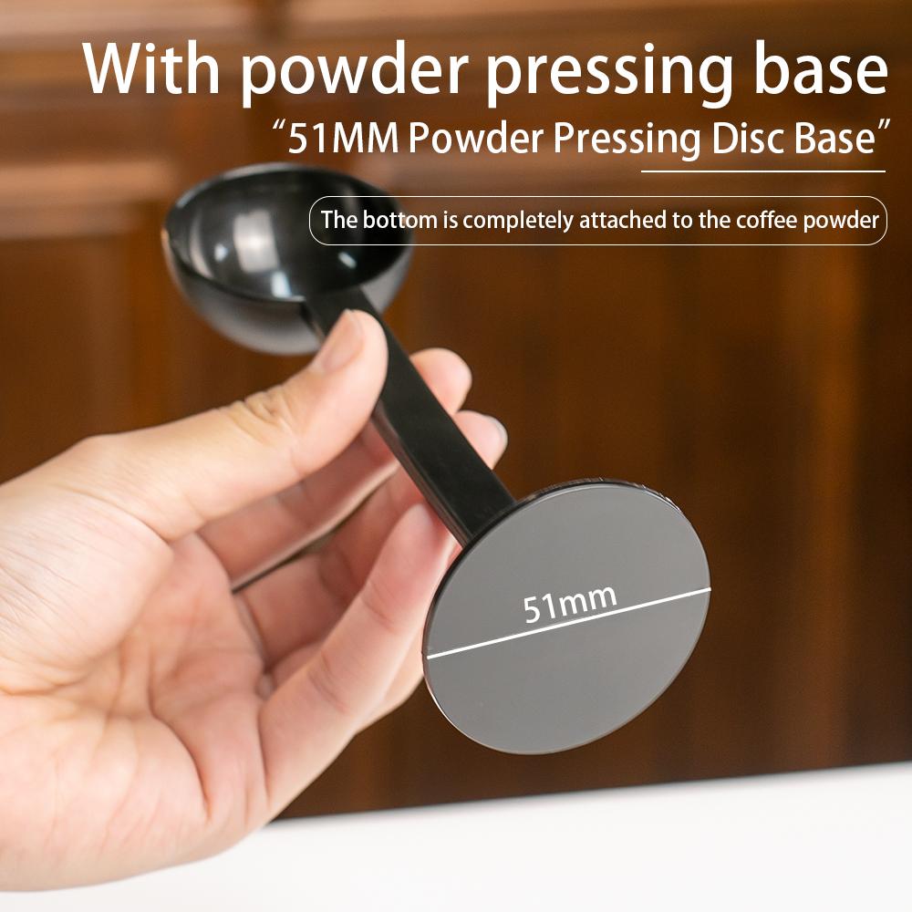 

Черная кофейная ложка с длинной ручкой, многофункциональная пластиковая мерная ложка для кофе и темпер, ложка для порошка, кухонный инструмент для кофе,