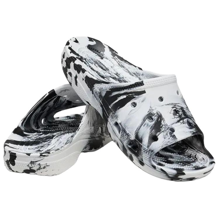 Crocs Classic Comfortable Retro Fashion EVA Anti-Slip Slide Sandals Men Footwear Black White 212079-066