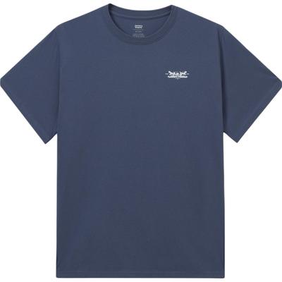 Levis Simple Versatile Comfortable Printed Short Sleeve T-Shirt Men Tops Blue 16143-1573