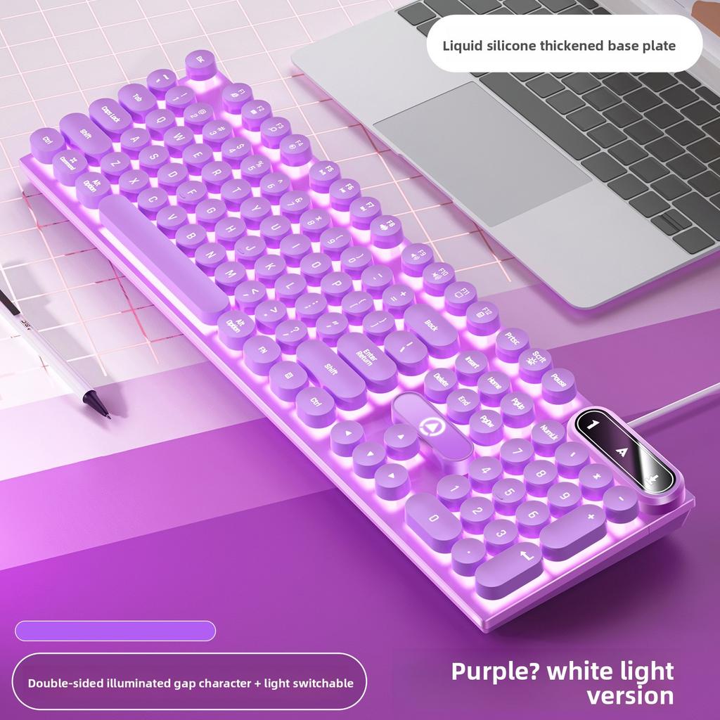 K600 Gaming Mechanical Keyboard with Illumination and Two-Tone Design - Computer Accessories