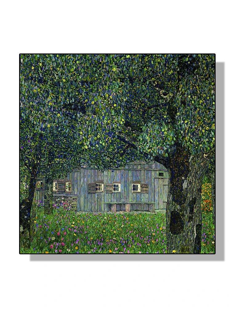 Gustav Klimt słynne obrazy kwiaty plakat z krajobrazem płótno malarstwo klasyczna reprodukcja Wall Art do pokoju Home Decor