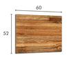 Glass Protective Plate for Stove 60x52 Wood