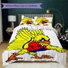 Genoa CFC Pattern Bedding,Quilt Set Quilt Cover Pillowcase Home Birthday Gift(1 * Duvet Cover + 2 * Pillowcase, Without Core)_lx