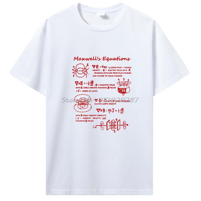 Funny Electromagnetic Physics Maxwell Equation T Shirt Cotton Tshirt Birthday Gifts Summer Style T-shirt Men Clothing