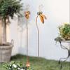 Outdoor Plant Display Stand Big Mouth Bird Garden Stake, Rusty Metal Decorative Potted Yard Art for Patio, Lawn, Courtyard, Decor Weather-resistant