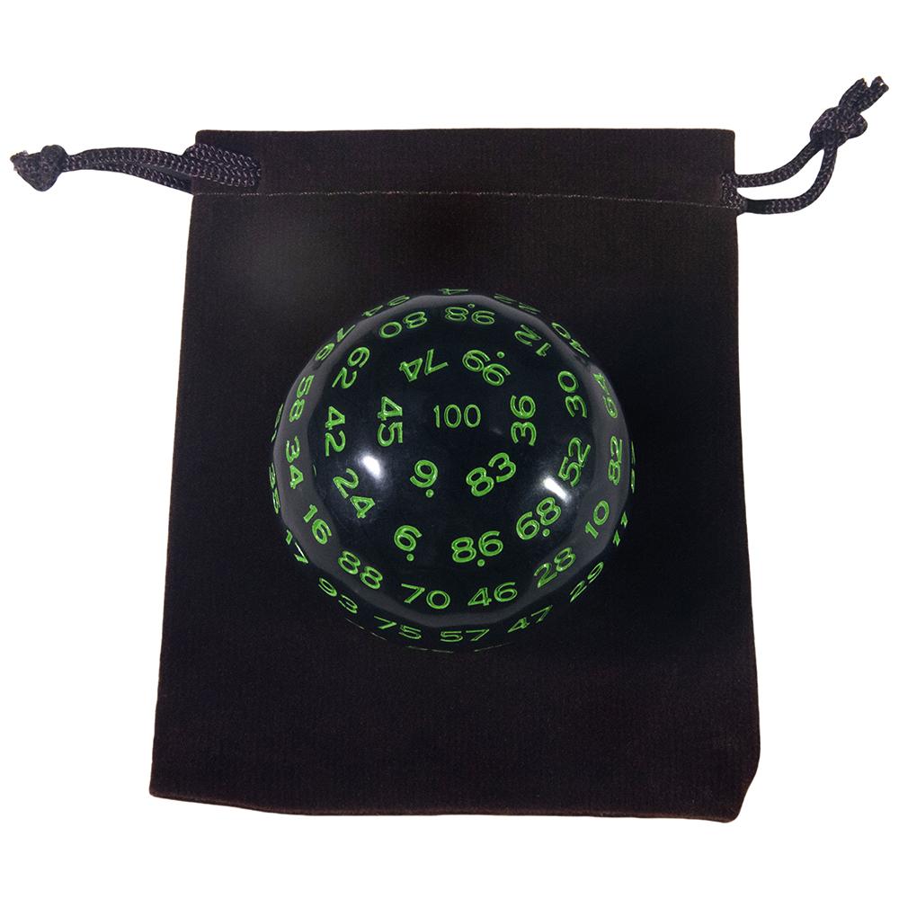 100 Sided Acrylic Dices D100 Dice with Bag for Table Board Role Playing Game Bar Club Tabletop Game Playing Board Game Accessories