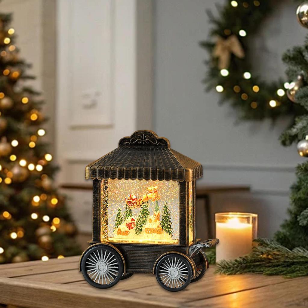 Christmas Snow Globe Decorative with 8 Songs Decoration for Party Table Centerpiece