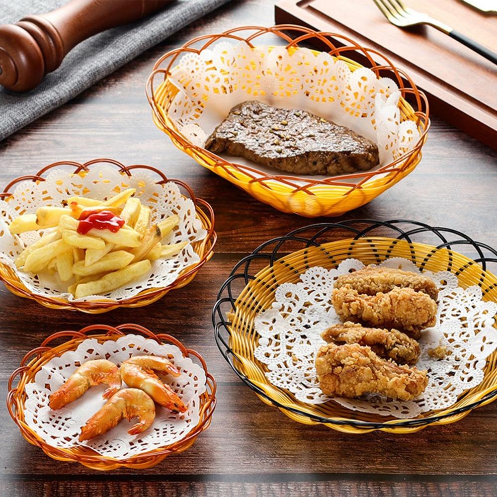 150 PCS Food Grade Wood Pulp Oil Absorbing Paper Disposable Paper Doilies  Home Kitchen Restaurant