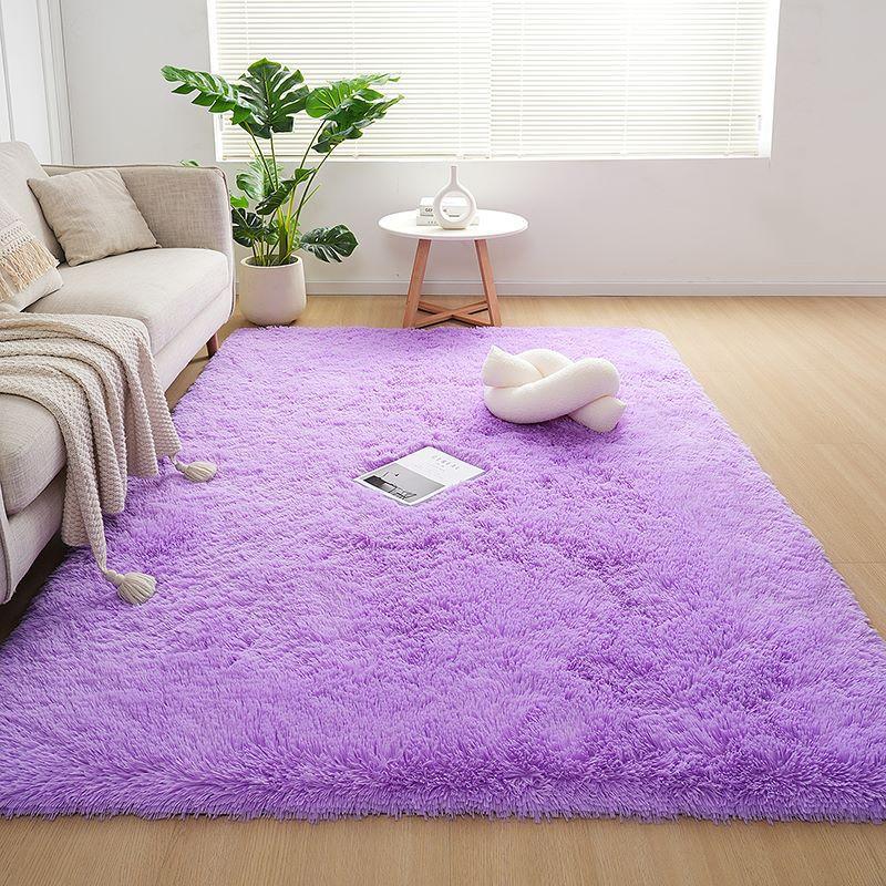 Checkered Plush Rug Soft Fluffy Carpet for Living Room Bedroom Home Decor Shaggy Floor Mat Bedside Rug