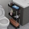 2025Bathroom Storage Rack With Wheels, 4 Layer Rolling Utility Cart, Bathroom Storage Organizer, Multi-purpose Utility Cart