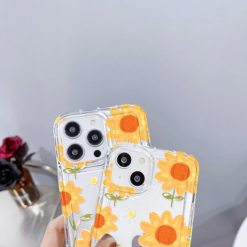 Flower Phone Case For IPhone 17 17 Air 16 15 11 12 14 13 Pro Max 16E 16 Plus Shockproof Back Cover