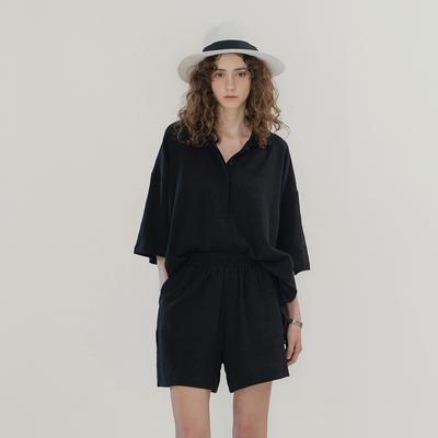 MOMET Surfi Banding Half Pants Black