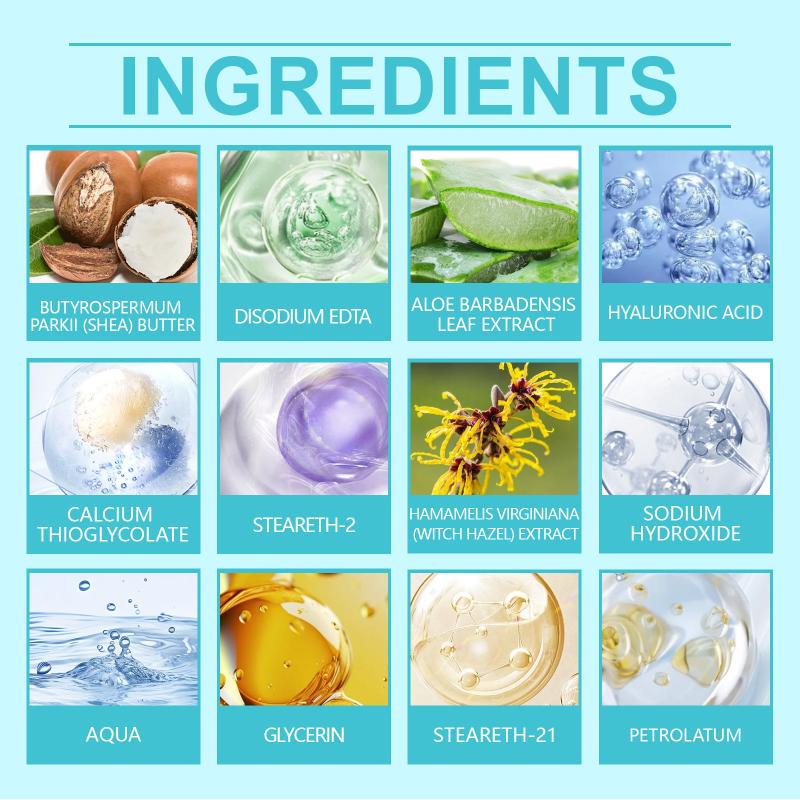 Depilatory Cream Gentle Formula Smoothes Body Skin Removes Hair Reduces Underarm Dullness Keeps Skin Hydrated and Fresh