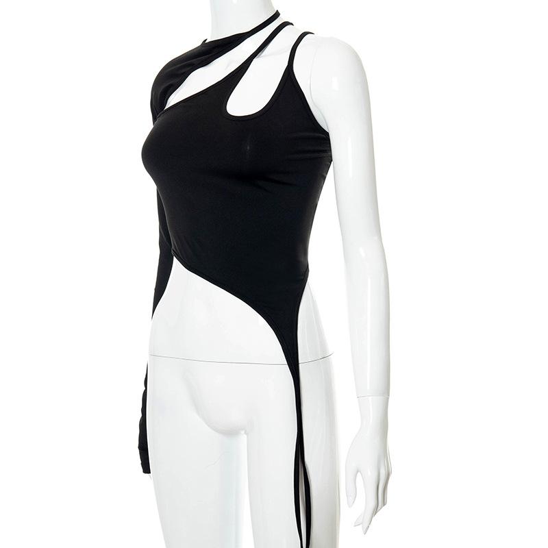 Hollow Out Blusas One Off Shoulder Summer Clothes Tshirts for Women Top Female T-shirt Women's T-shirt Black Sexy Tops T Shirt