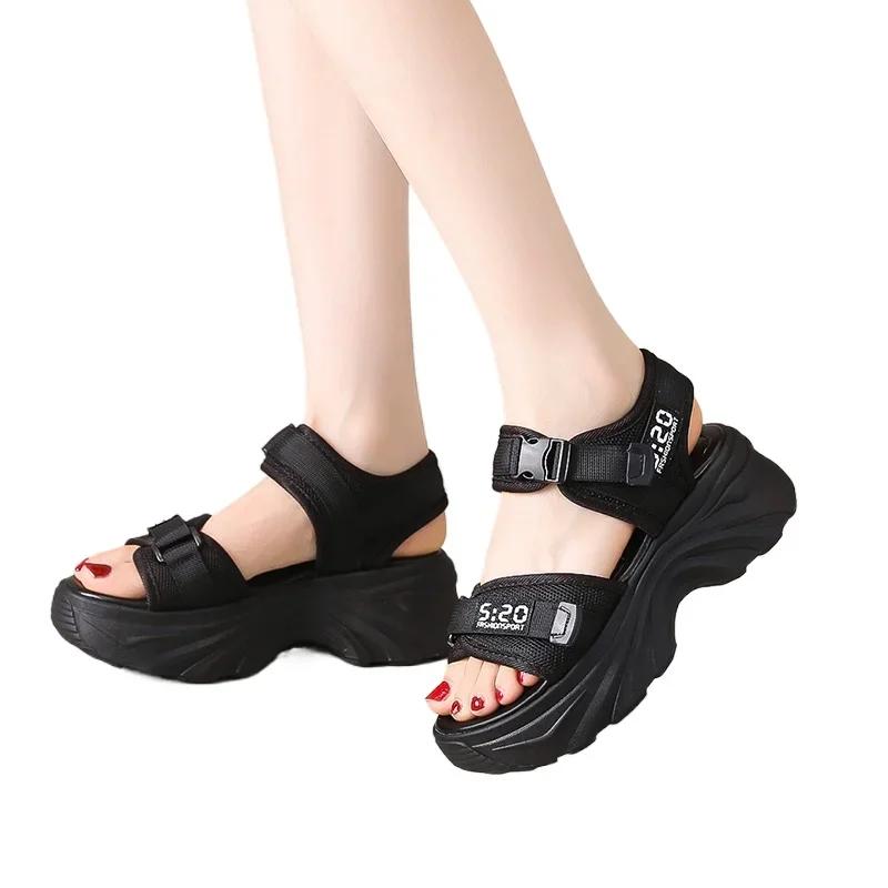 fashion Shoes Female 2024 Hot Sale Platform Women's Sandals Outdoor Casual Sandals Women Sports Wedges Open Toe Shoes Women Zapatos