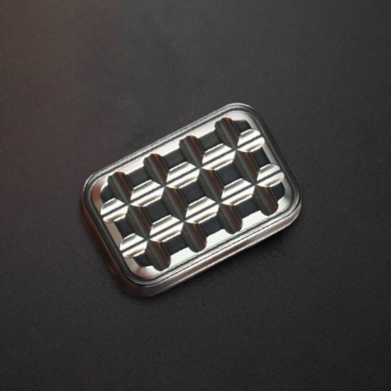 1/2Pcs Metal Fidget Slider Portable Stress Anxiety Relief Textured Slider Kids Teens Adults Magnetic Fingertip Slider Pocket EDC Slider Sensory Toy