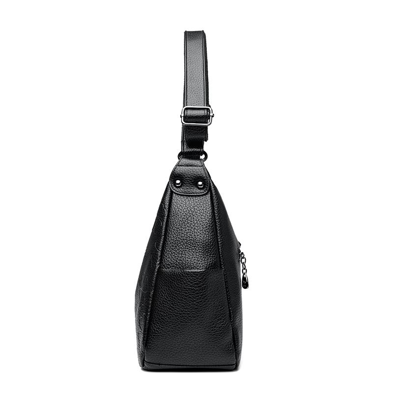 Soft Leather Large Capacity Crossbody Bag Women's Shoulder Bag Middle-aged Mother Bag