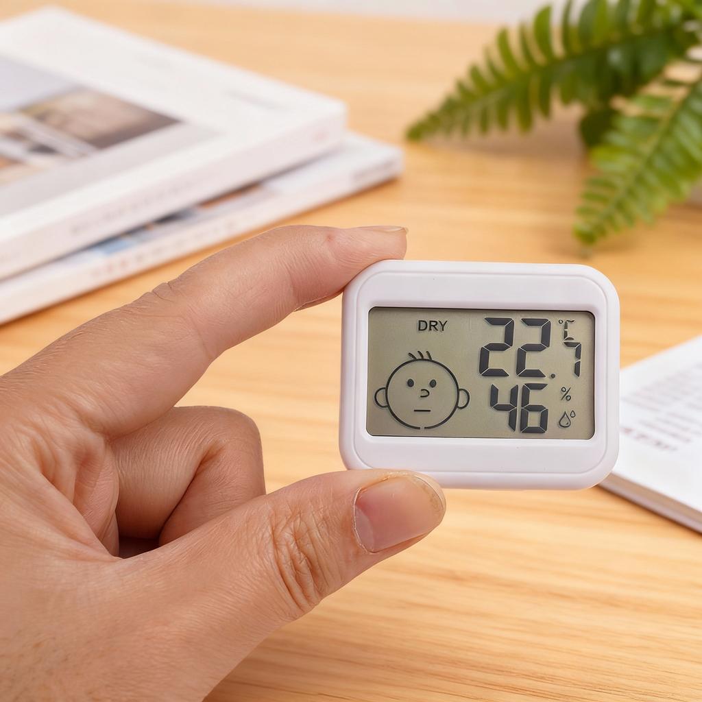 Mini LCD Digital Thermometer Hygrometer Multifunction Electronic Clock Temperature Humidity Meter Weather Sensor Gauge Tools