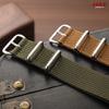 Premium Nylon Watch Band Ribbed Nylon Straps for Military Ballistic Fabric Watchband 18mm 20mm 22mm Khaki Field Watch Bracelets