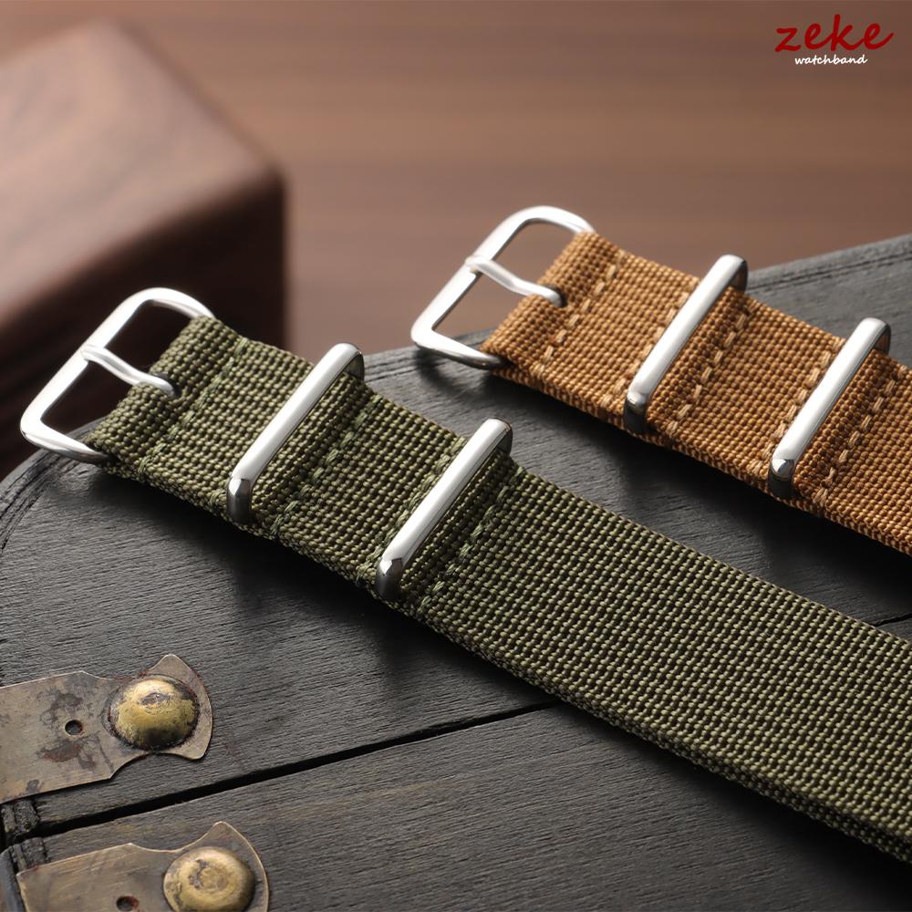 Premium Nylon Watch Band Ribbed Nylon Straps for Military Ballistic Fabric Watchband 18mm 20mm 22mm Khaki Field Watch Bracelets
