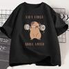 Capybara Gym TShirt Women Sports Weightlifting Tee Workout Fitness T Shirt Top Unisex Softstyle Loose Tshirt Clothes