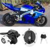Ignition Switch Seat Lock Keys Fuel Gas Cap Kit Fits for Suzuki GSXR600 750