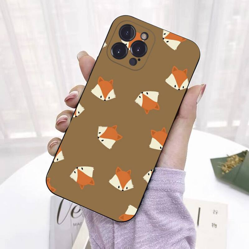 Cute Cartoon Animal Fox Phone Case Silicone Soft For Iphone 14 13 12 11 Pro Mini XS MAX 8 7 6 Plus X 2020 XR Shell