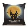 Halloween Linen Pillow Cover Printed Pillow Cover