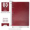 A5/B5 Retro Leder Notizbuch mit Ringbindung und herausnehmbaren Blättern - 9/6-Loch, Verdickter Hardcovereinband