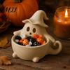 Ciotola per Caramelle Dolcetto o Scherzetto, Ciotola Fantasma di Halloween Stampata in 3D, Vassoio Decorativo da Tavola per Snack Party, Contenitore, Articoli, Frutta Secca