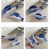 Creative Blue Sardines Hair Claw Clip Cartoon Non Slip Hairpin Lightweight Acetate Hair Barrettes