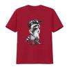 Racoon Cowboy Funny Meme T Shirt Unique Design for Western Fashion Lovers Vintage Washed Streetwear Fashion Stretched Homme