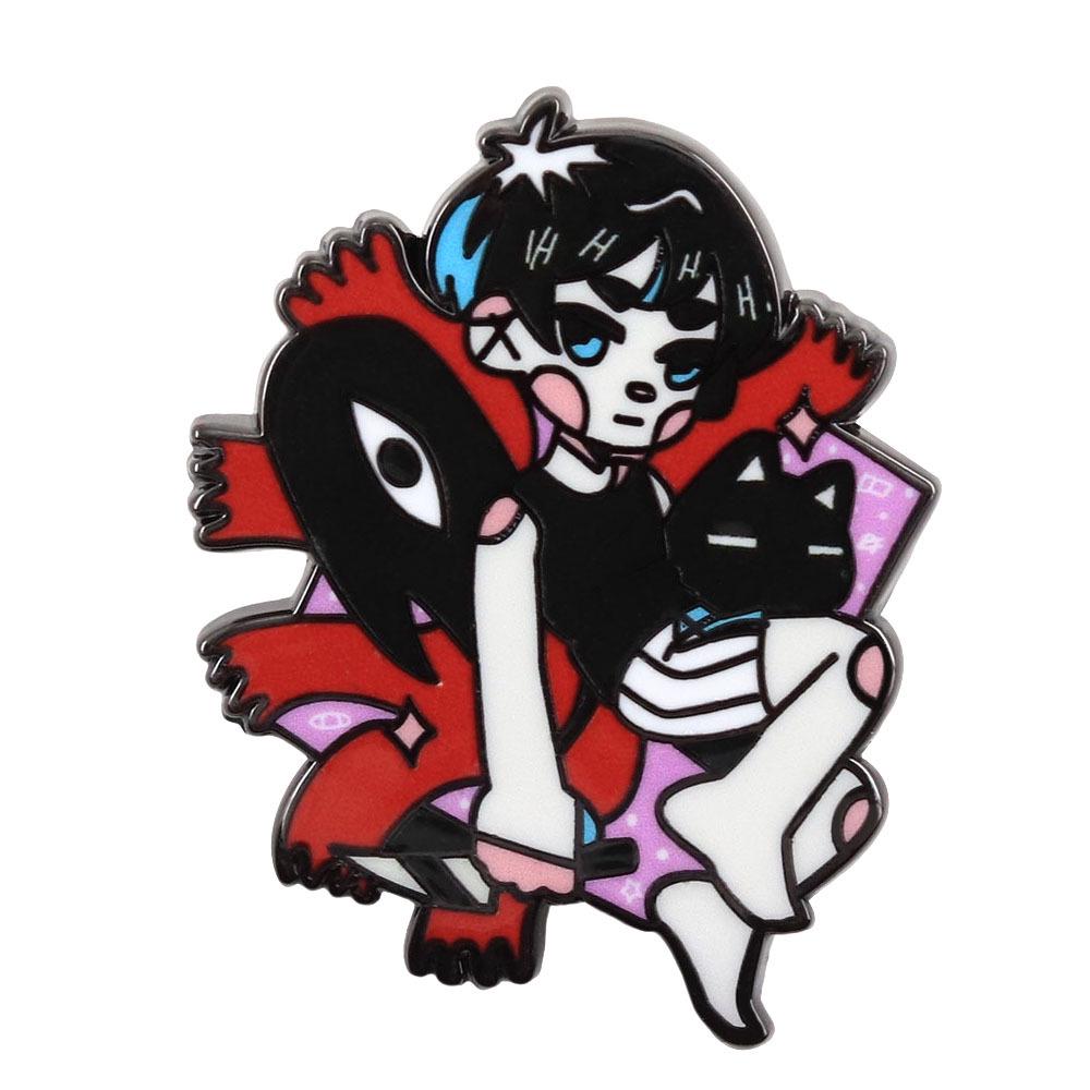 Omori RPG & Big Eye Monster Brooch - Creative Comic Badge Ornament