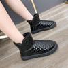 Winter Snow Boots Women's New Versatile Short Boots Flat-bottomed Short Boots Thickened Velvet Thermal Cotton Boots Student Cotton Shoes